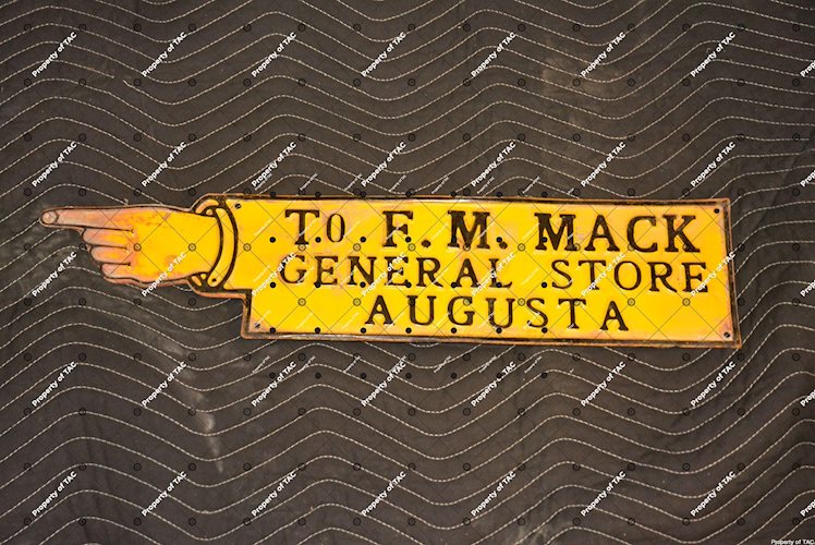 F.M. Mack General Store pointer sign