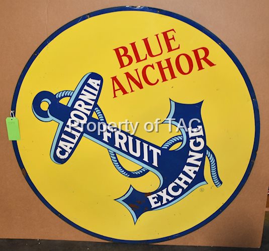 Blue Anchor California Fruit Exchange Metal Sign