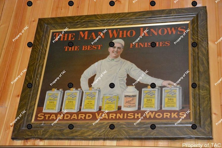 Standard Varnish Works the man who knows the best finishes" sign"
