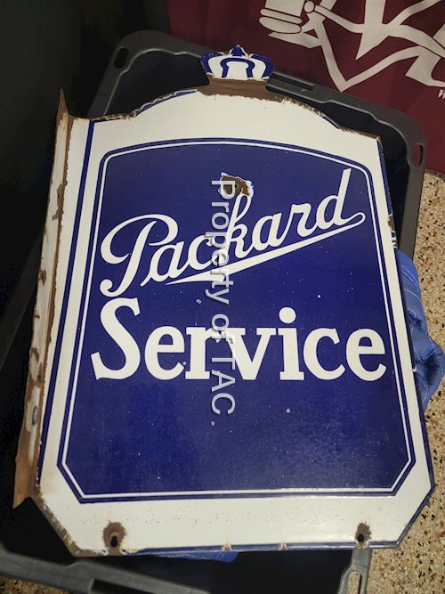 Packard Service Porcelain Flange Sign