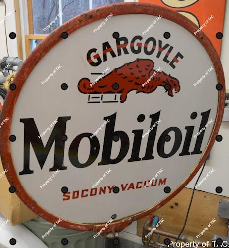 Mobiloil Gargoyle Socony-Vacuum Porcelain sign
