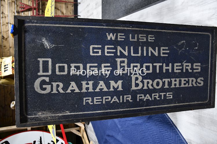 We Use Genuine Dodge Brothers Graham Brothers Repair Parts Smaltz Sign