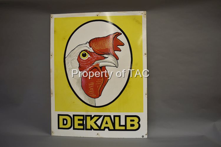Dekalb w/Rooster Logo Porcelain Sign