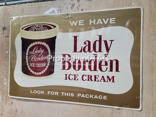 We Have Lady Borden Ice Cream Metal Sign