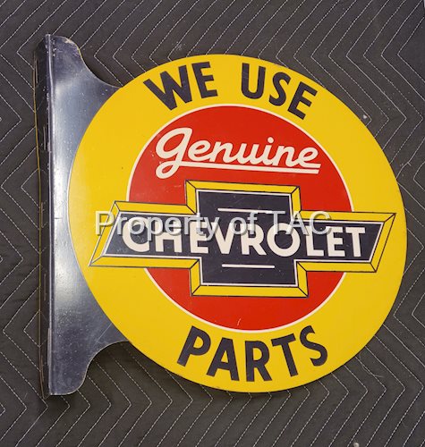 We Use Chevrolet GM Genuine Parts DST Flange Sign