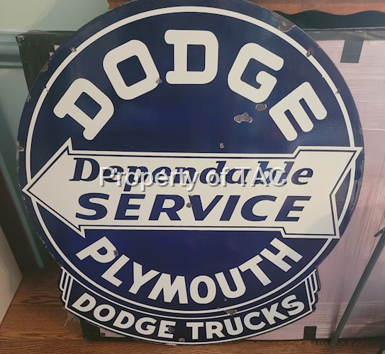 Dodge Plymouth Dependable Service Dodge Trucks DSP Sign