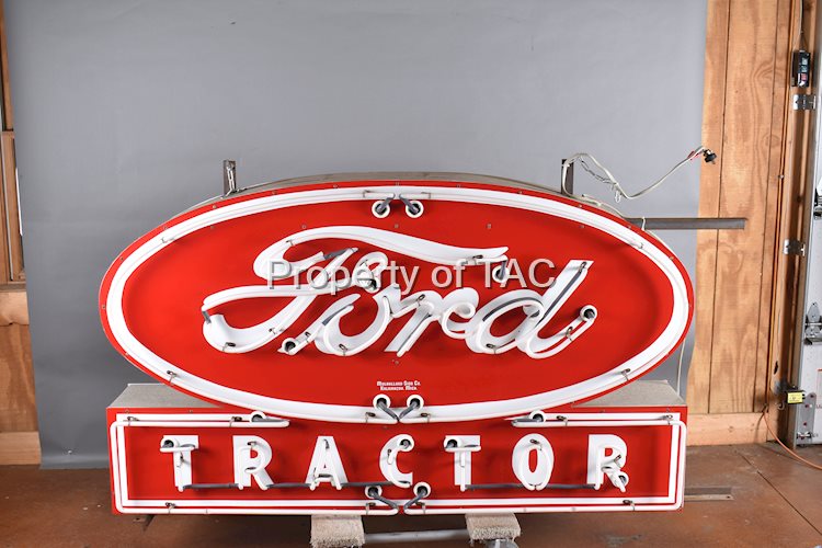 Ford Tractor Porcelain Dealership Neon Sign