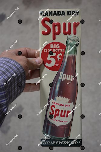 Canada Dry Spur w/bottle Metal Door Push