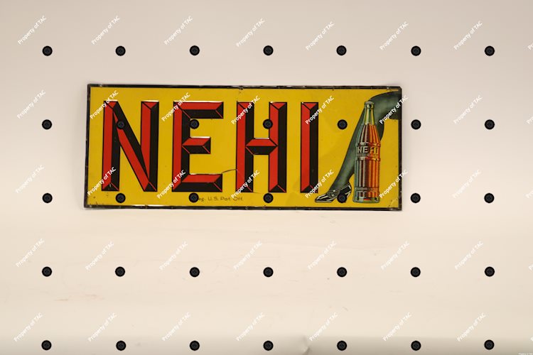 Nehi w/bottle & leg logo sign