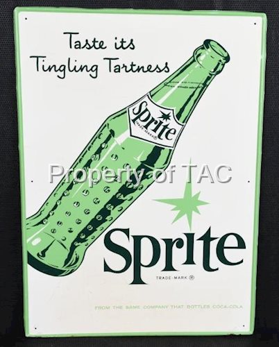 Spirit "Taste its Tingling Tartness" w/Bottle Metal Sign