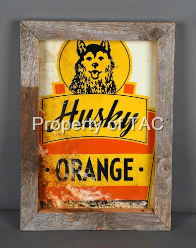 Husky Orange w/Logo Metal Sign (TAC)