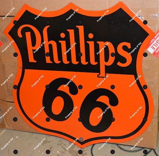 Phillips 66 (orange & black) Porcelain Sign