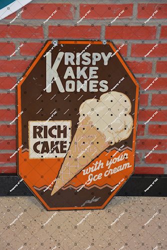 Krispy Kake Kones Sign