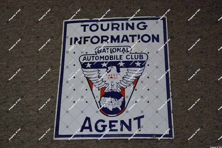 National Auto Club Agent" Touring Information sign"