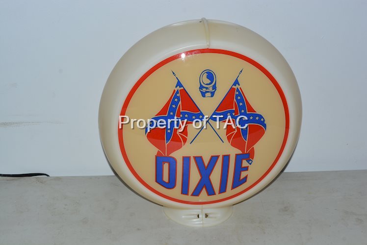 Dixie w/Crossed Rebel Flags 13.5"D Single Globe Lens