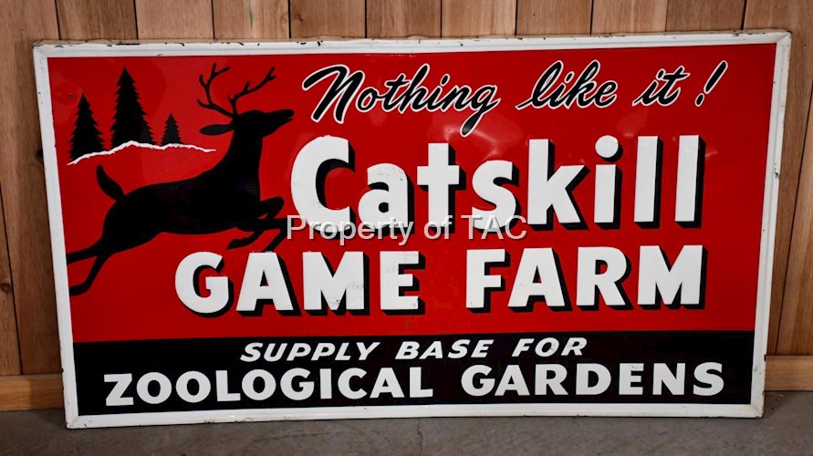 Catskill Game Farm w/Image Metal Sign (TAC)