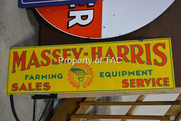 Massey-Harris Farming Equipment Sales Service Porcelain Sign