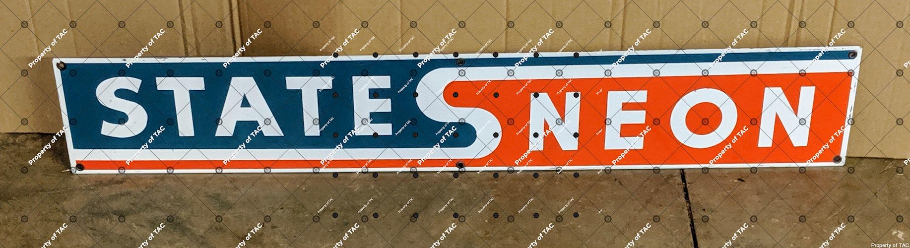 State Neon SSP Single Sided Porcelain Sign