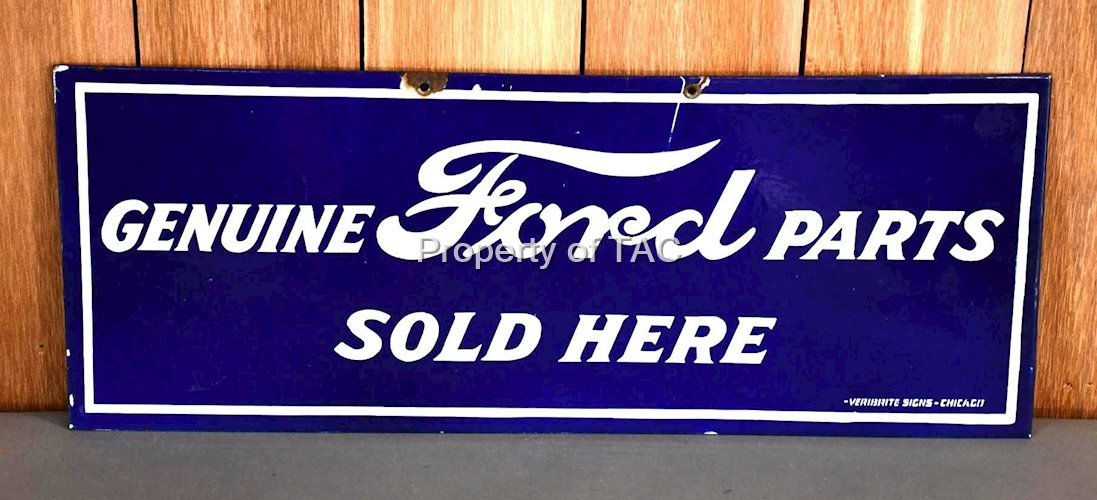 Genuine Ford Parts Sold Here Porcelain Sign