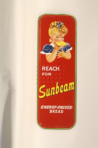 Reach for Sunbeam Energy-Packed Bread w/girl logo sign