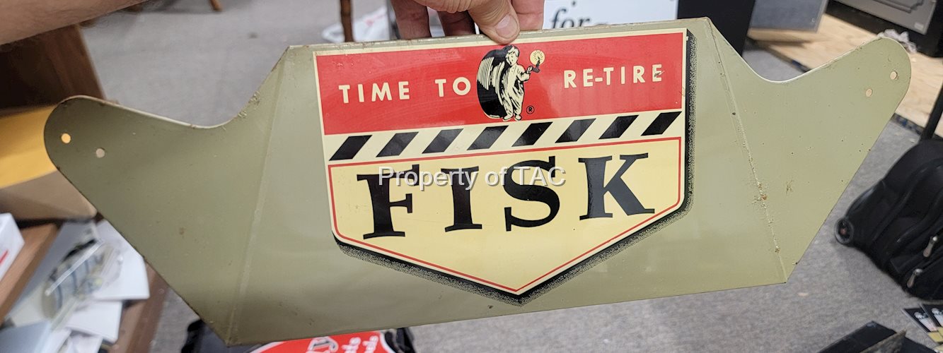 Fisk "Time to Retire" w/Logo Metal Tire Stand