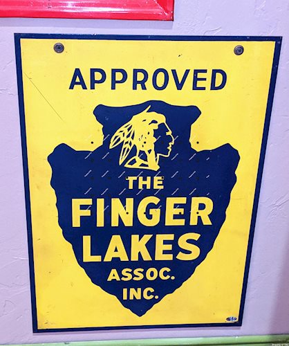 Approved The Finger Lakes Assoc. Inc. Double Sided Tin Sign
