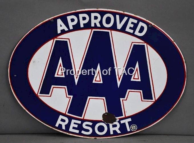 Approved AAA Resort Porcelain Sign