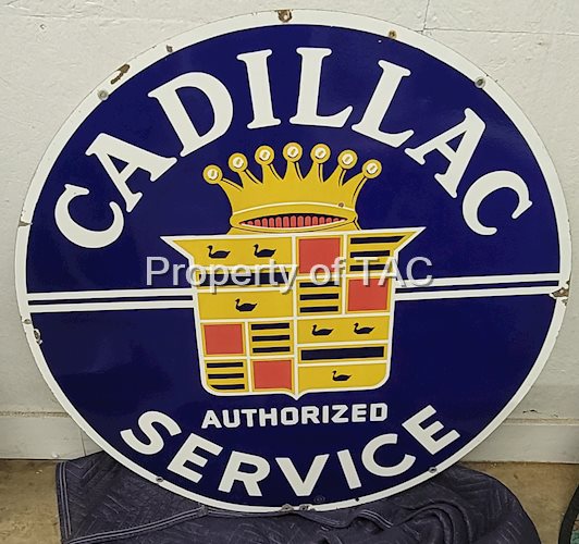 Cadillac Authorized Servcie Porcelain Sign