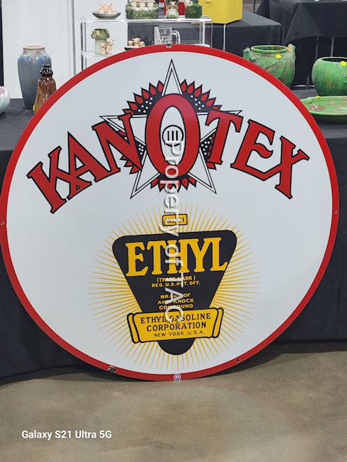Kanotex Ethyl (gasoline) Porcelain Sign