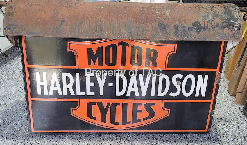 Harley Davidson Motor Cycles Porcelain Sign