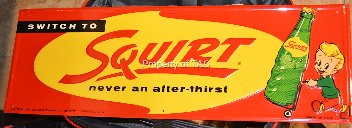 Switch to Squirt w/Bottle Metal Sign