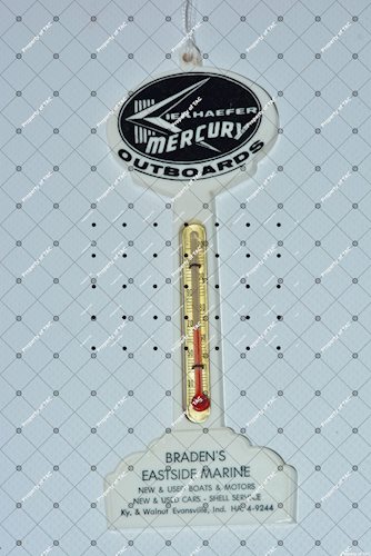 Kieckhefer Mercury Outboards w/logo Plastic Pole Thermometer