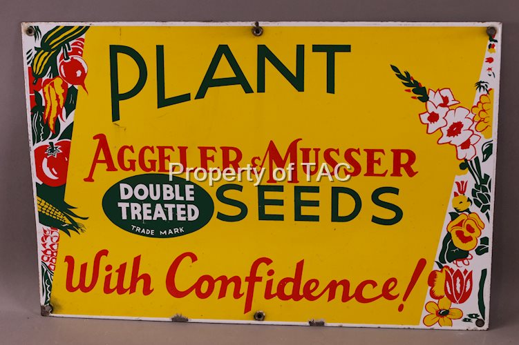 Aggeler & Musser Seeds Porcelain Sign