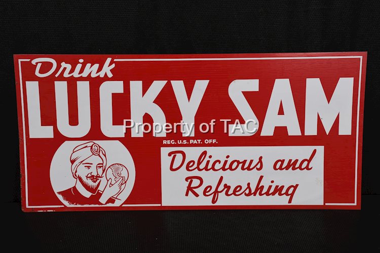 Drink Lucky Sam w/Logo Metal Sign