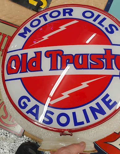 Old Trusty Motor Oils Gasoline 13.5 Single lens"