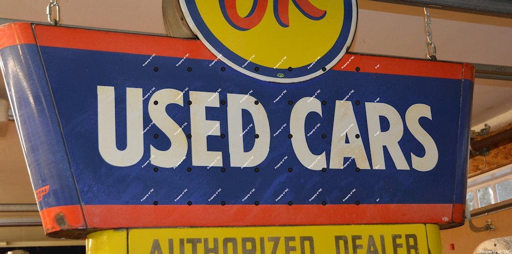 (Chevrolet) Used Cars Porcelain sign