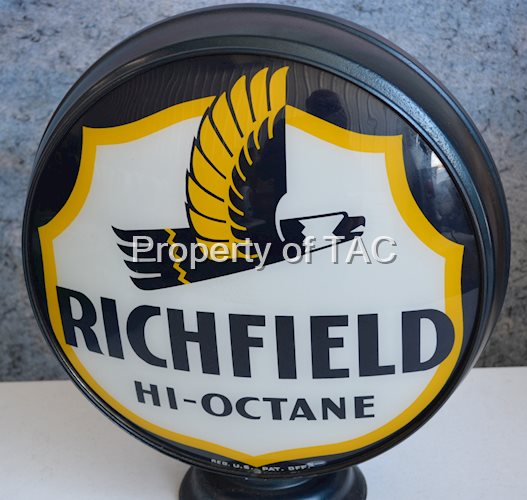 Richfield Hi-Octane w/Art Deco Eagle Logo 15" Single Globe Lens