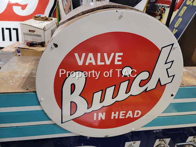 Buick Valve in Head Porcelain Sign