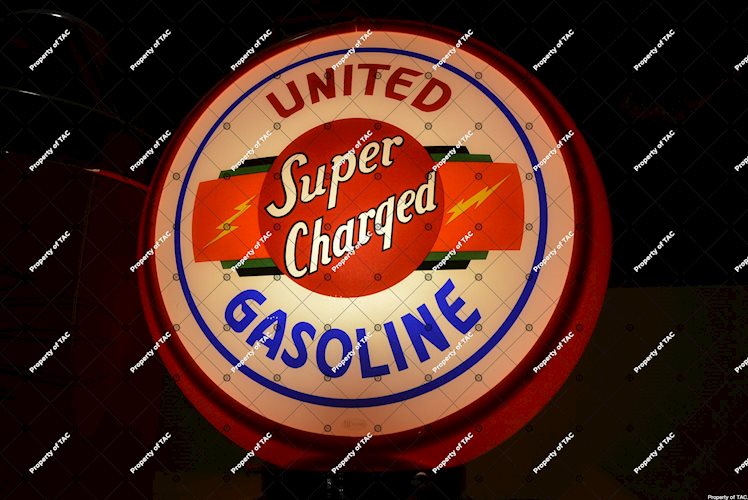United Super Charged Gasoline 13.5 single globe lens"