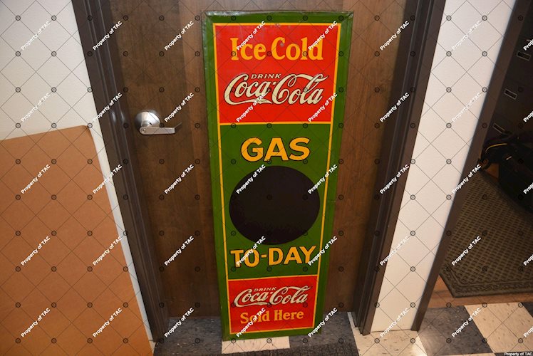 Drink Coca-Cola Gas To-Day Sold Here pricer sign