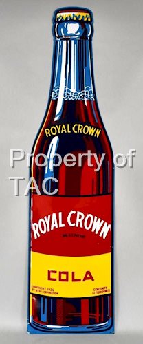 Royal Crown Cola Metal Bottle Sign