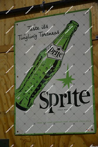 Sprite Taste its Tingling Tartness" w/bottle sign"