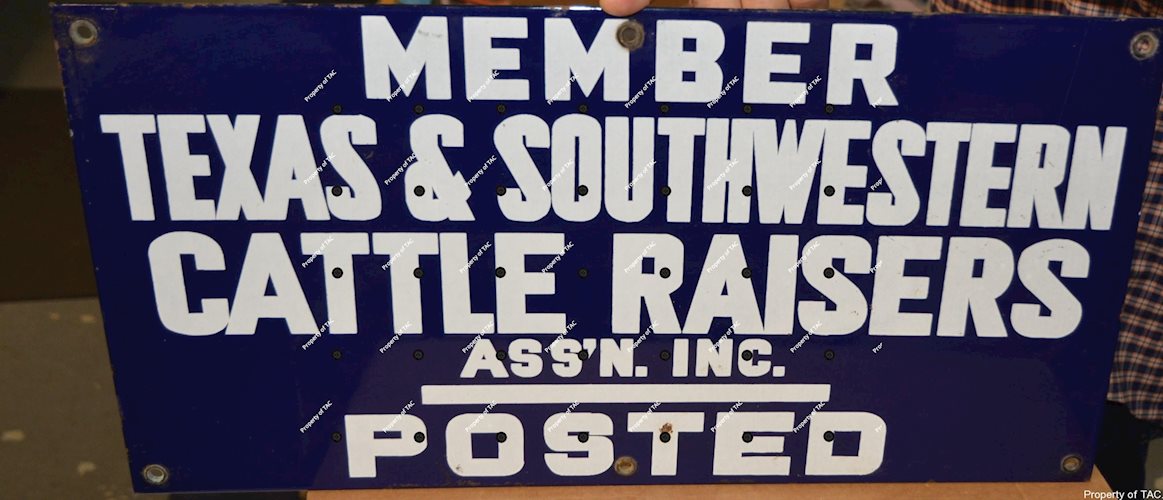Texas & Southwestern Cattle Raiser Porcelain sign