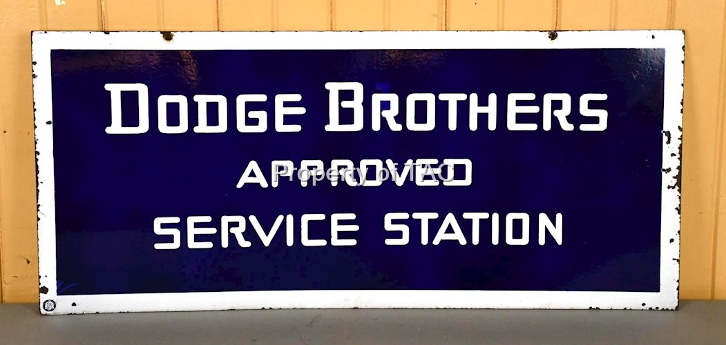 Dodge Brothers Approved Service Station Porcelain Sign