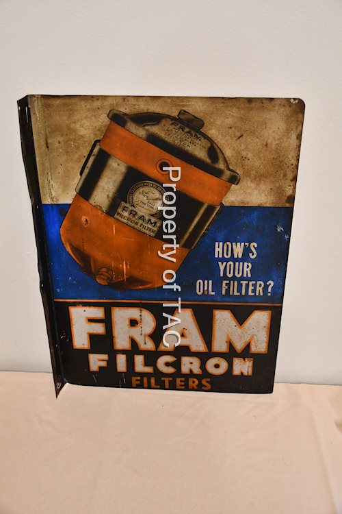 Fram Filcron Filters w/Graphics Metal Flange Sign