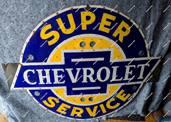 Chevrolet Super Serivce SSP Single Sided Porcelain Neon Sign Skin