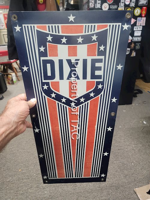 Dixie (gas) Metal Pump Sign