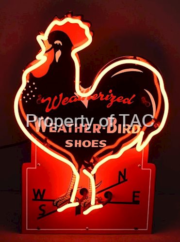 Weather-Bird Shoes Counter-Top/Window Porcelain Neon Sign