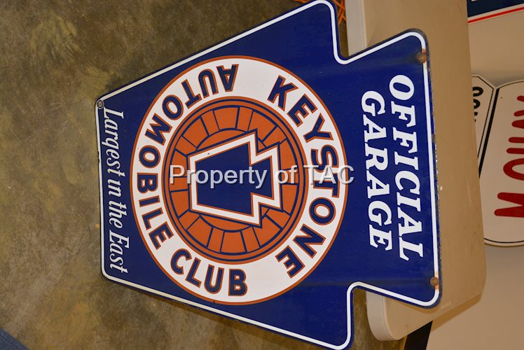Keystone Automobile Club "Official Garage" Porcelain Sign