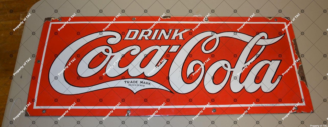 Drink Coca-Cola w/trademark in tail sign